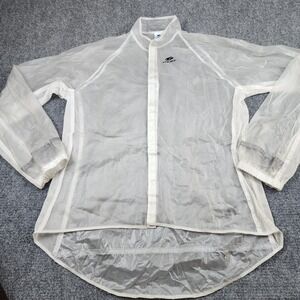 VINTAGE Voler Cycling‎ Jacket L Raincoat Unisex  Clear Translucent Windbreaker